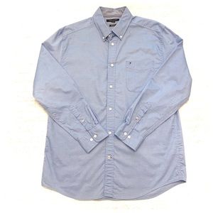 Tommy Hilfiger Classic Fit Blue Long Sleeve Button Down